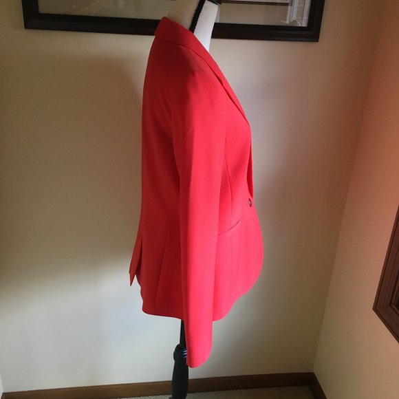 Tomato Orange Lined Blazer - TALL - Picture 5 of 5